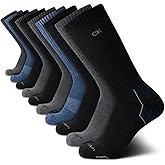 Calvin Klein Mens Crew Socks - 10 Pack Cushioned Athletic Performance Breathable Running and Sports Crew Socks for Men