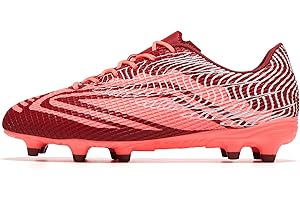 EPIMENO Women's Soccer Cleats for Men Outdoor Rugby Football Shoes Lightweight Withe Lace Sneakers