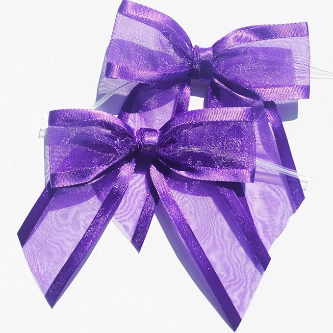 Sewing Bows Invitation Card Making Favor Bows Purple Satin Bows Mini Satin Bows Light Purple Ribbon Lavender Bows 25 50 Pcs 1 Inch Bows Cord Lacing Craft Supplies Tools Safarni Org