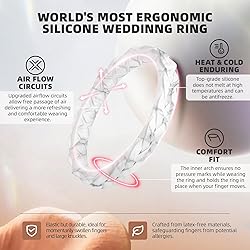 Egnaro Women’s Engagement Rings, Silicone Thin