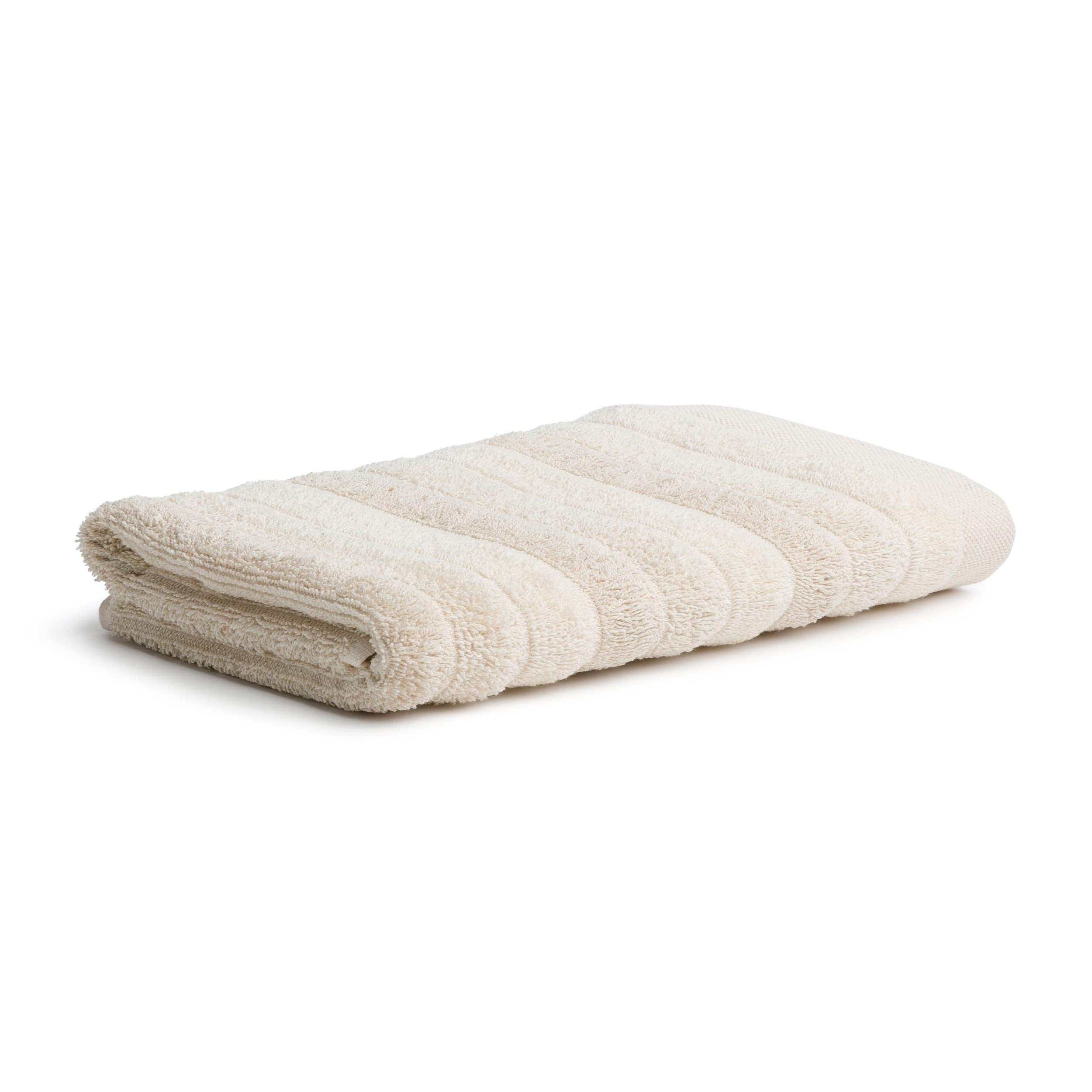 Möve Wellbeing Longitudinal rib with Tubular Hem Bath Towel 67 x 140 cm, Towel - Made in Germany, 85% Cotton 15% Linen, Nature