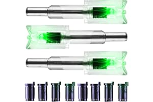 Ellen Archery Lighted Nocks for Crossbow Bolts 3PCS with ON/Off Switch - Universal Fit for Bolts with .285"/.297"/.300"/.305" Bushings Led Nocks