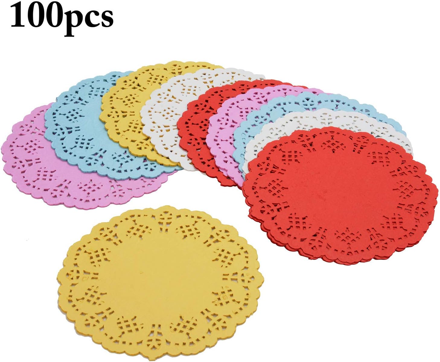 Paper Doilies,Coxeer 100PCS Christmas Doilies Paper Lace