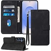 Moment Dextrad for Samsung Galaxy S25 Case/S24 Case Wallet, Card Holder Slots, Wrist Strap, TPU Interior Protective, Stand PU Leather, Folio Flip Cover (Black)