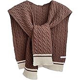 Knit Sweater Shawl Womens Tie Up Small Scarf Tops Elegant Pashmina Shawls Shoulder Cape Wraps