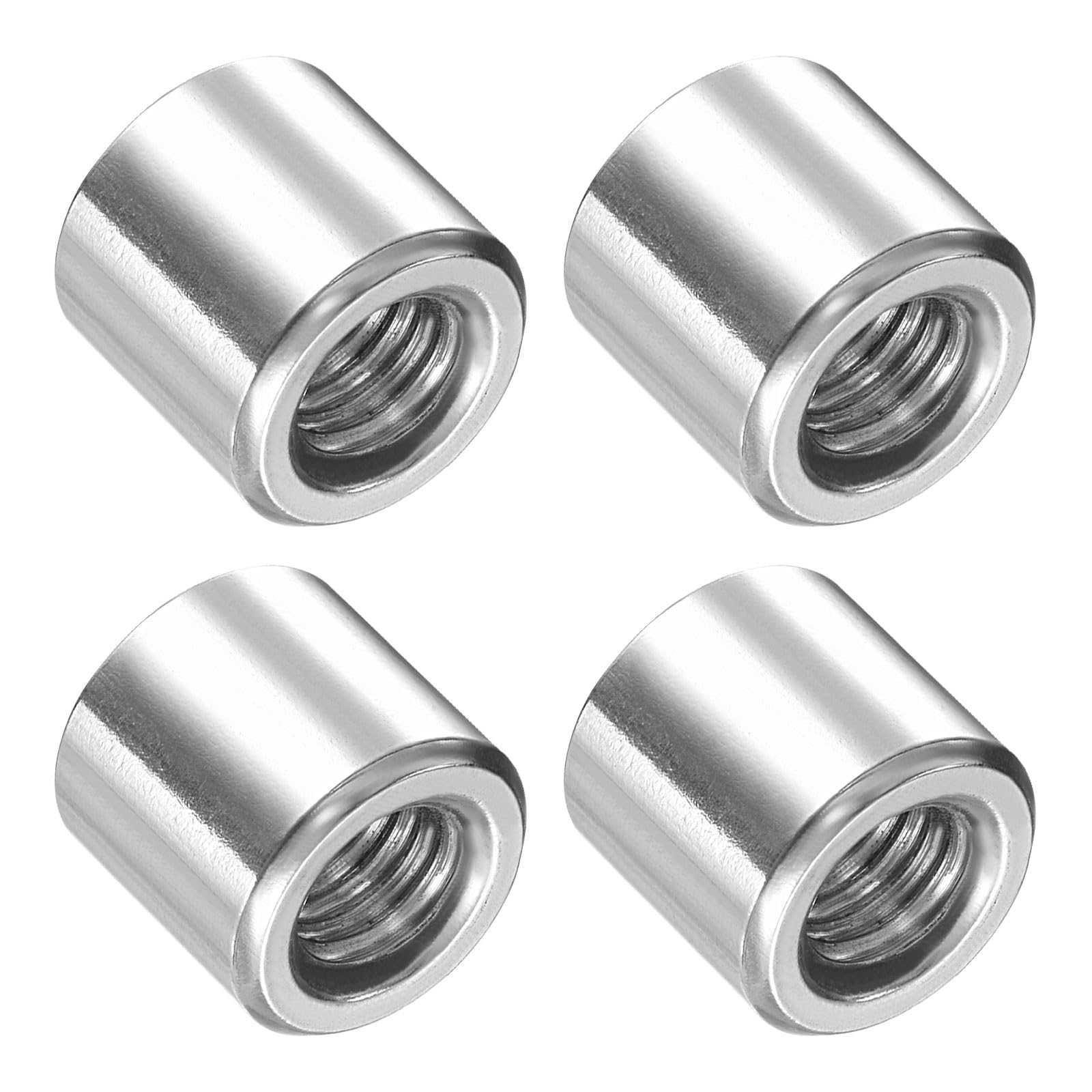METALLIXITY Weld on Bung Nut (M8x14mmx13mm) 4Pcs, Stainless Steel Insert Weldable Fuel Tank Fitting - for Component Maintenance, Weld-On Adapter