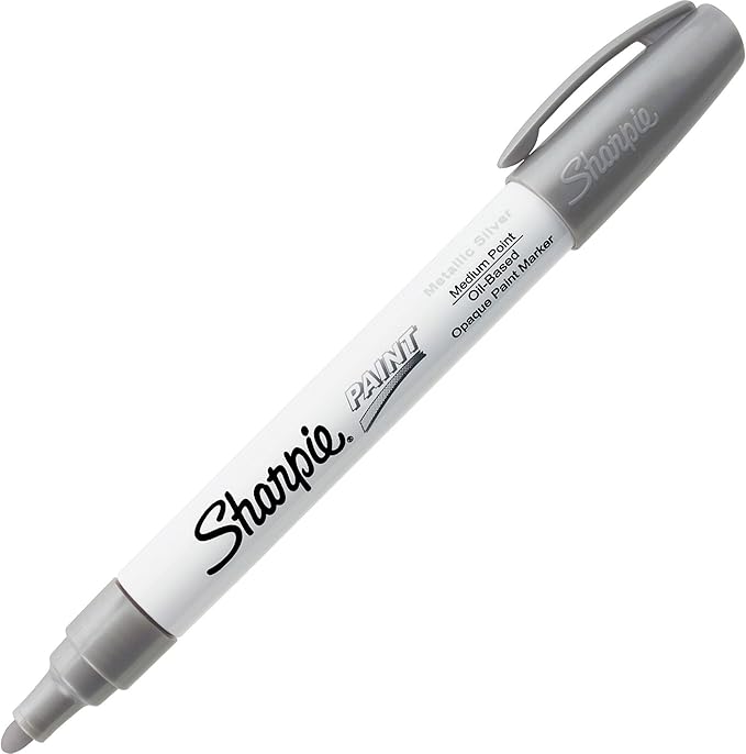 Sharpie 35560 Permanent Paint Marker, Medium Point, Silver Office Products
