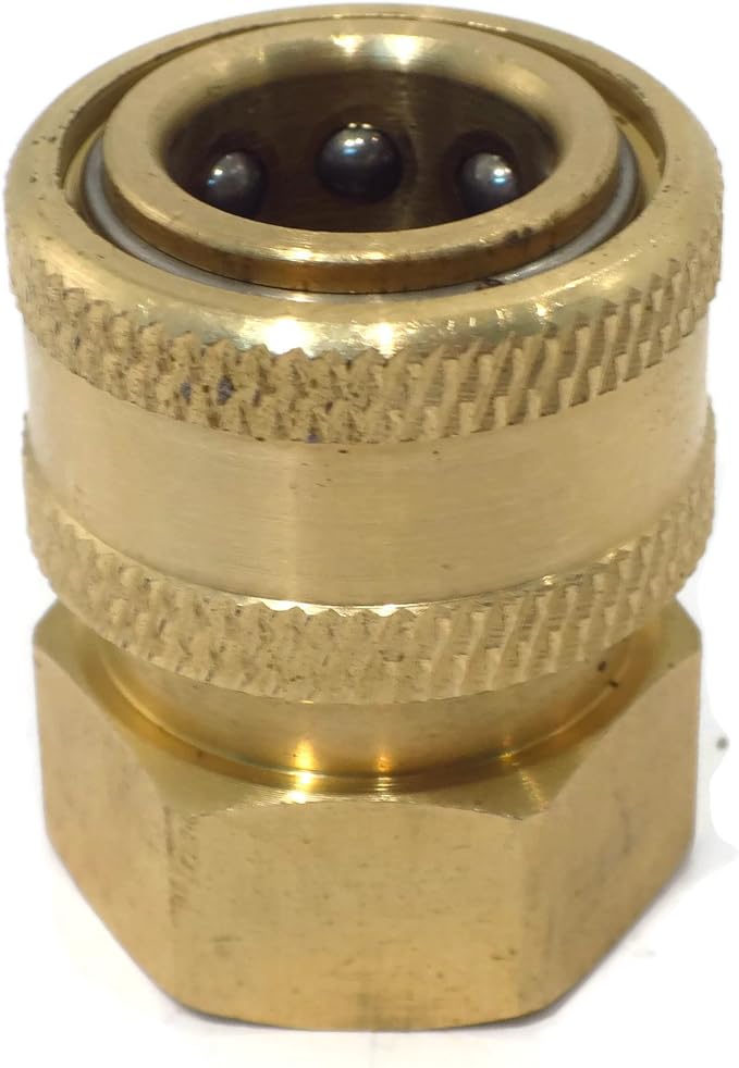 MTM Brass Pressure Washer Coupler/Adapter QC Socket, 3/8