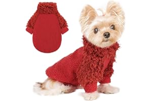 SHIFENMEI Dog Christmas Sweater Chihuahua Sweatshirt Dog Clothes for Small Dogs Girl Boy Soft Fleece Coat for Small Dogs Cat Clothes Soft Puppy Cat Clothing
