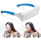 Light Therapy Glasses with Travel Case, Blue Light Therapy and Daylight LED Sunlight, Wearable UV-Free Happy Lamp, Natural Relief for Good Sleep, Happy Mood, Boost Energy and Jet Lag