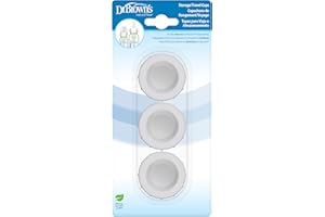 Dr. Brown's Narrow Storage/Travel Caps for Anti-colic Options+ Baby Bottles, fits 8 oz/250 mL and 4 oz/120mL, BPA-Free, 3-Pack