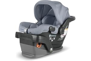 UPPAbaby Mesa V2 Infant Car Seat/Easy Installation/Innovative SmartSecure Technology/Base + Robust Infant Insert Included/Direct Stroller Attachment/Gregory (Blue Mélange/Merino Wool)