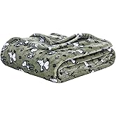 Berkshire Blanket Peanuts® VelvetLoft® Cute Character Snoopy Plush Blanket,Loden Green,Full/Queen 90 in x 90 in (Official Peanuts® Product)