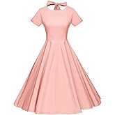 GownTown Womens 1950s Vintage Retro Party Swing Pocket Rockabillty Stretchy Dress