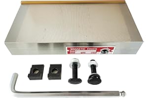 TIANGUOHE Permanent Magnetic Chuck, 6×12 inch Lathe Magnets, 100-120 N/cm² Magnetic Force for Grinding Milling Lathe Workhold