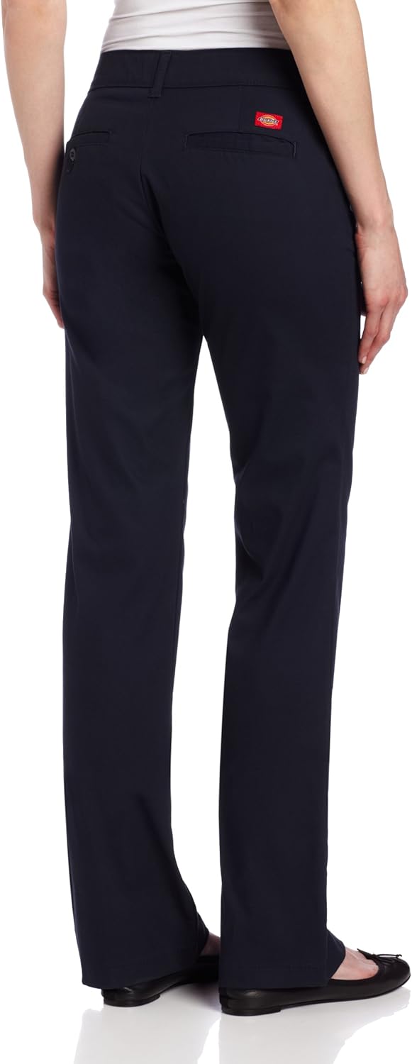 Dickies Women's Relaxed Straight Stretch Twill Pant at  Women’s Clothing store: Women S Khaki Pants