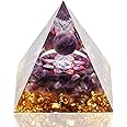 DRTMLY Orgonite Crystal Pyramid, Healing Energy Generator, Stress Relief, Good Luck & Wealth (Amethyst)