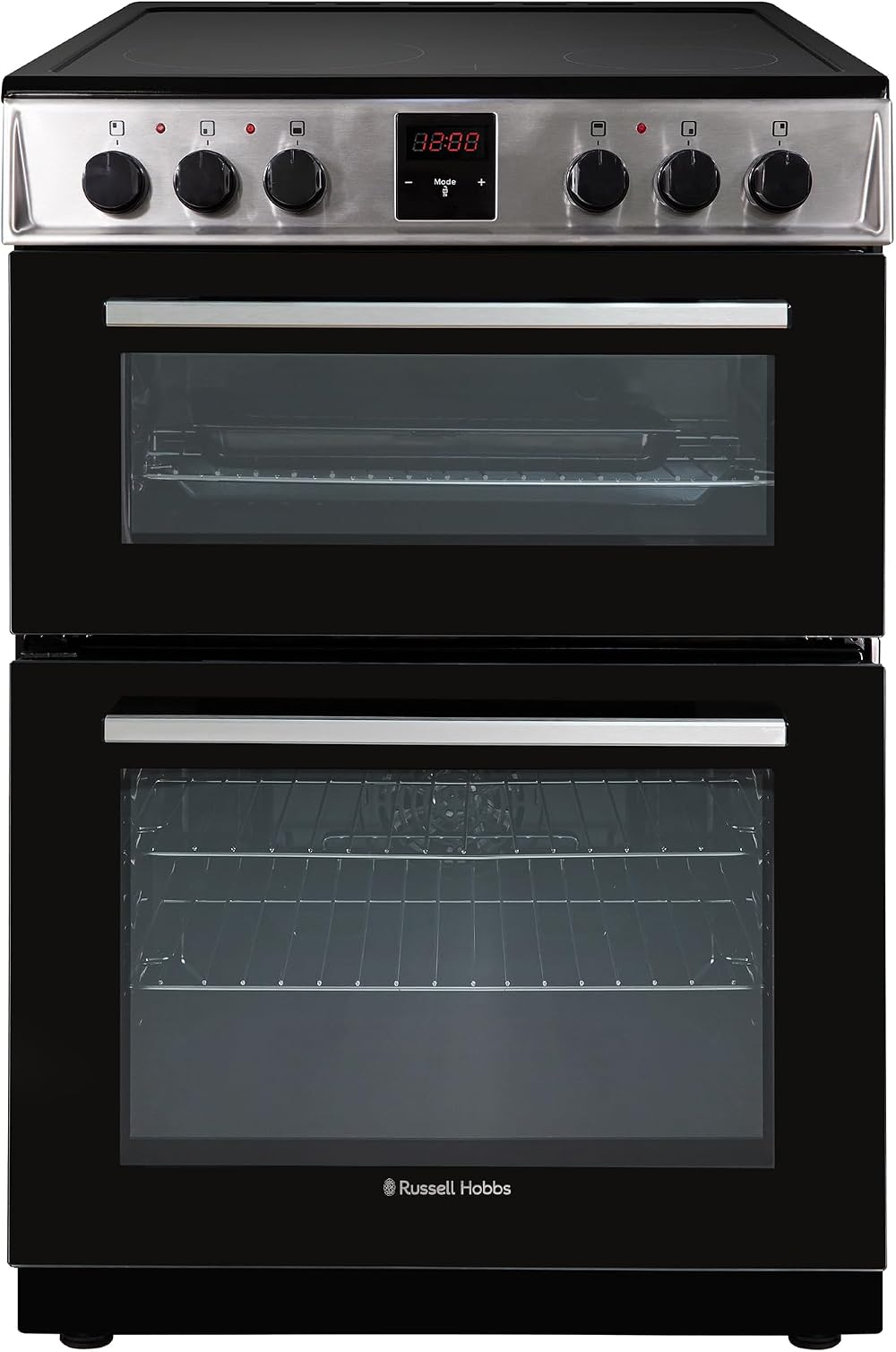 Russell Hobbs 3 in 1 Electric Cooker 68L/37L Dual Oven 4 Zone Ceramic Hob