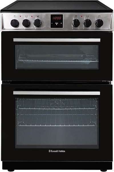 Russell Hobbs 3 in 1 Electric Cooker 68L/37L Dual Oven 4 Zone Ceramic Hob