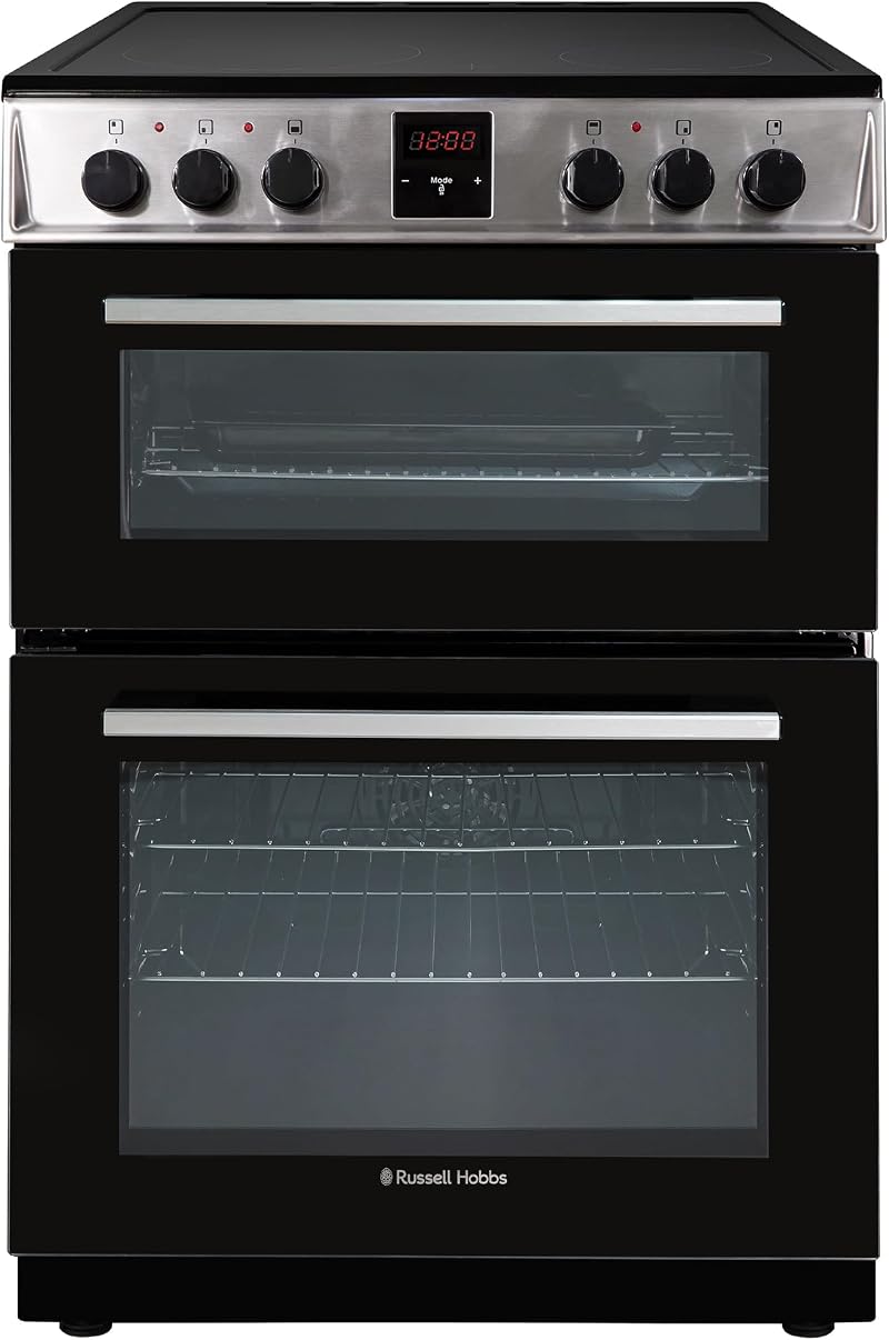 Russell Hobbs 3 in 1 Electric Cooker 68L/37L Dual Oven 4 Zone Ceramic Hob