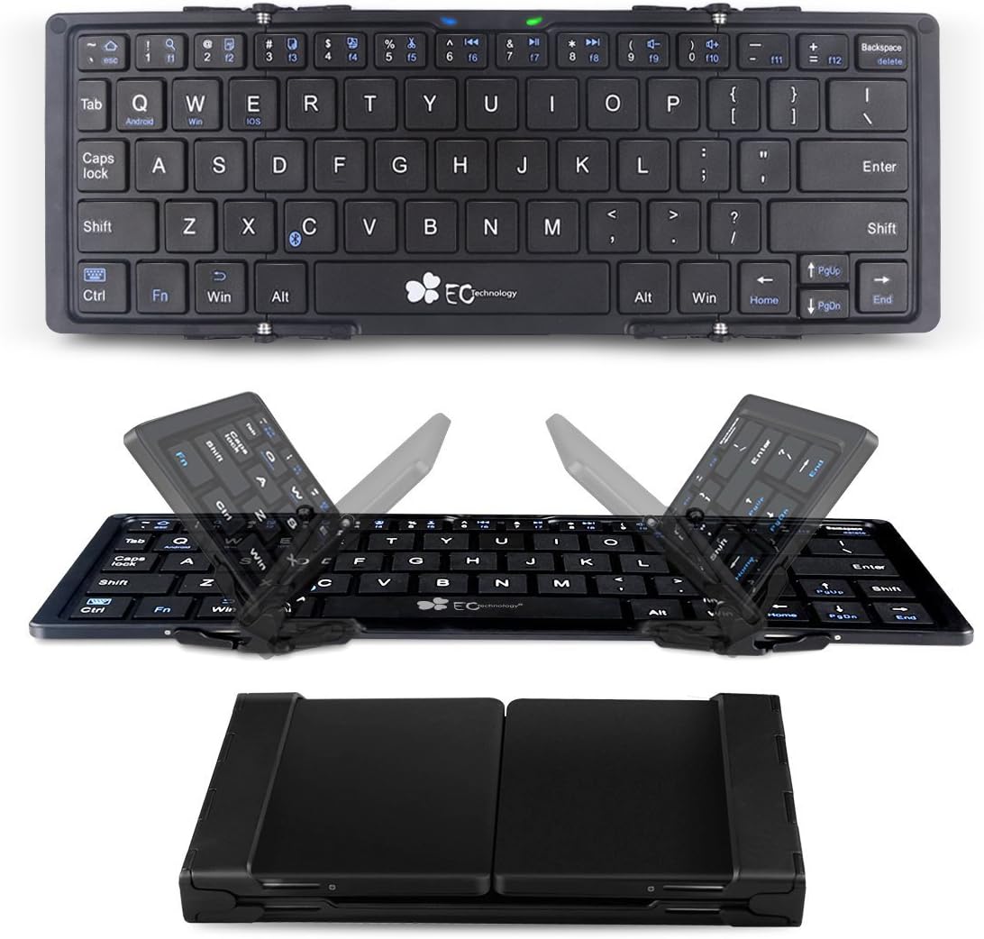 EC Technology Foldable Bluetooth Keyboard, Ultra Slim Portable Wireless
