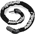 Sportneer Bike Lock: Heavy Duty 5-Digit Resettable Combination Bicycle Lock, High Security Anti-Theft Bike Chain Lock for Roa