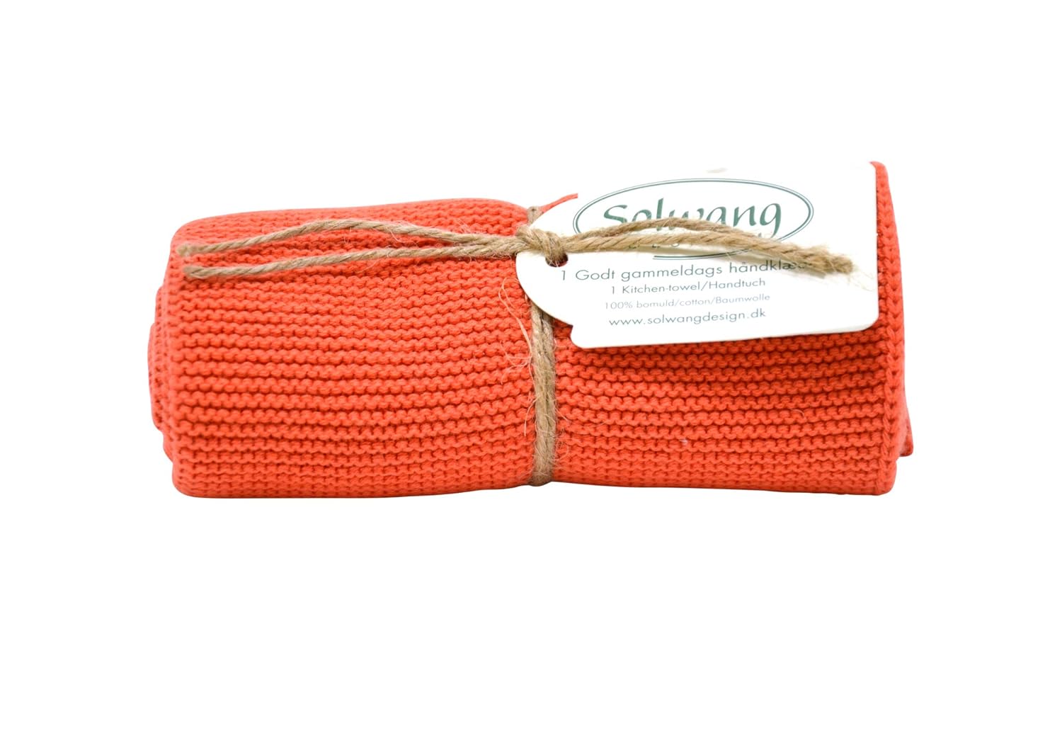 Solwang Danish Cotton in 100% Eco-Tex Certified GOTS Certified Kitchen Hand Towels Made in India (Terracotta)