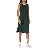 Daily Ritual Women's Jersey Standard-fit Sleeveless Gathered Dress