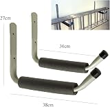 Home Smart 2 x Heavy Duty Storage Hooks Wall Mount Ladder Bike Garage Padded view 2