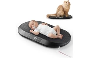 YAUYIK Digital Pet Scale - Ideal for Small Pets, Puppies, and Cats with Non-Slip Mat - LED Display with Hold Function, DC5H-B