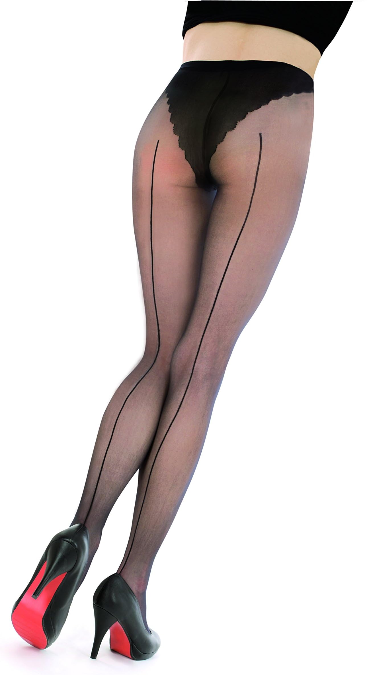 Women's Tights With Back Seam Footed Pantyhose (Pack of 3)