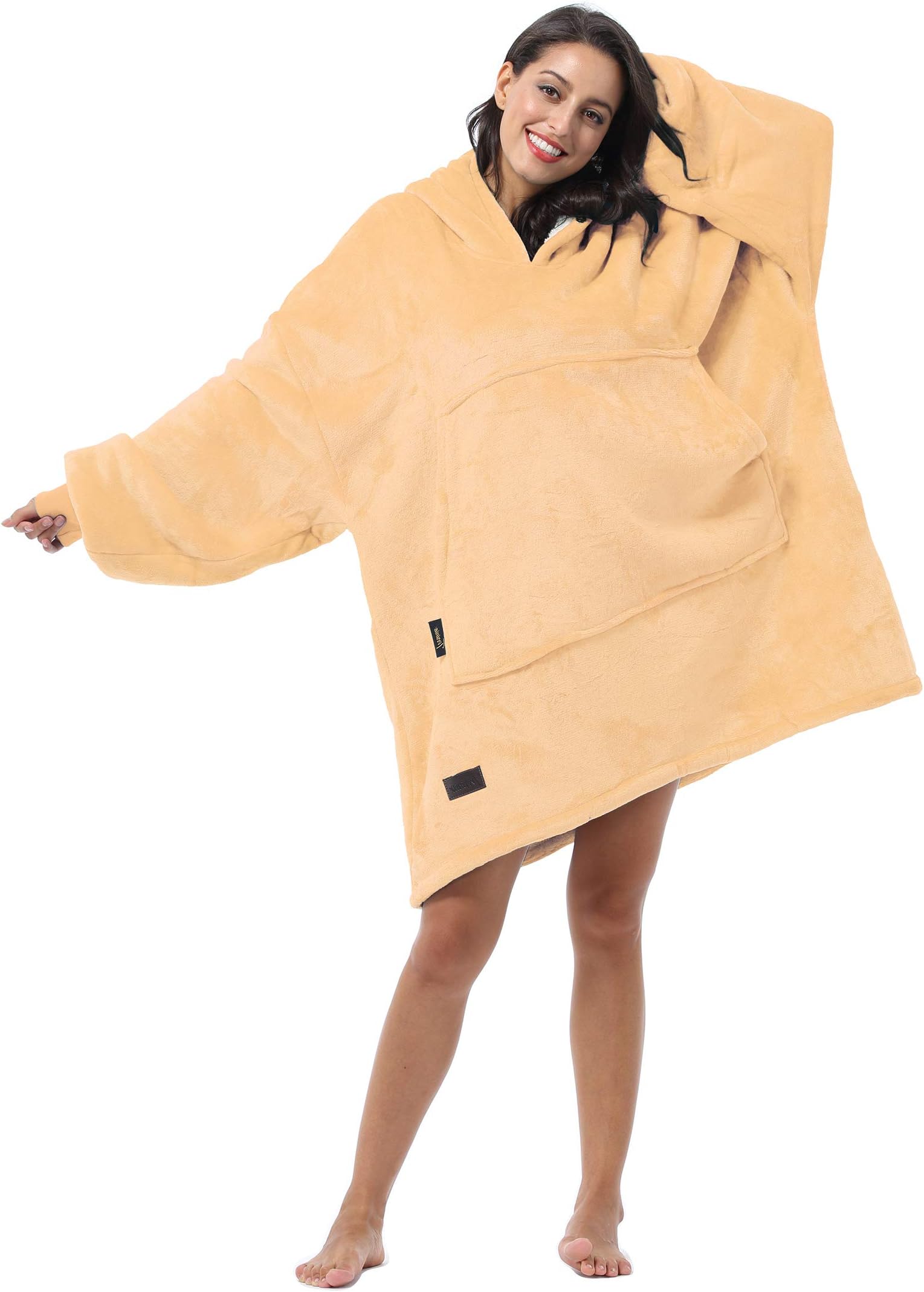 Oversized Wearable Blanket Sweatshirt Comfortable Sherpa Giant Hoodie