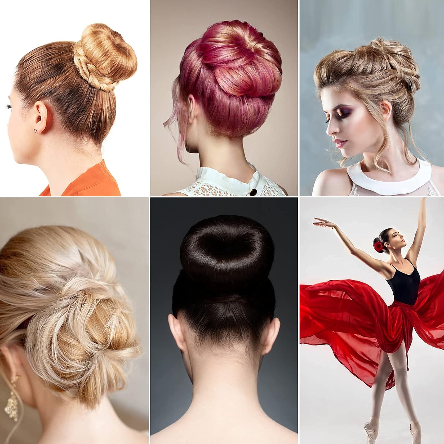 3 PACK Hair Bun Maker Hair Band Accessory Hair Bun Shaper Perfect Hair Bun Making Tool For Girls Women: Beauty