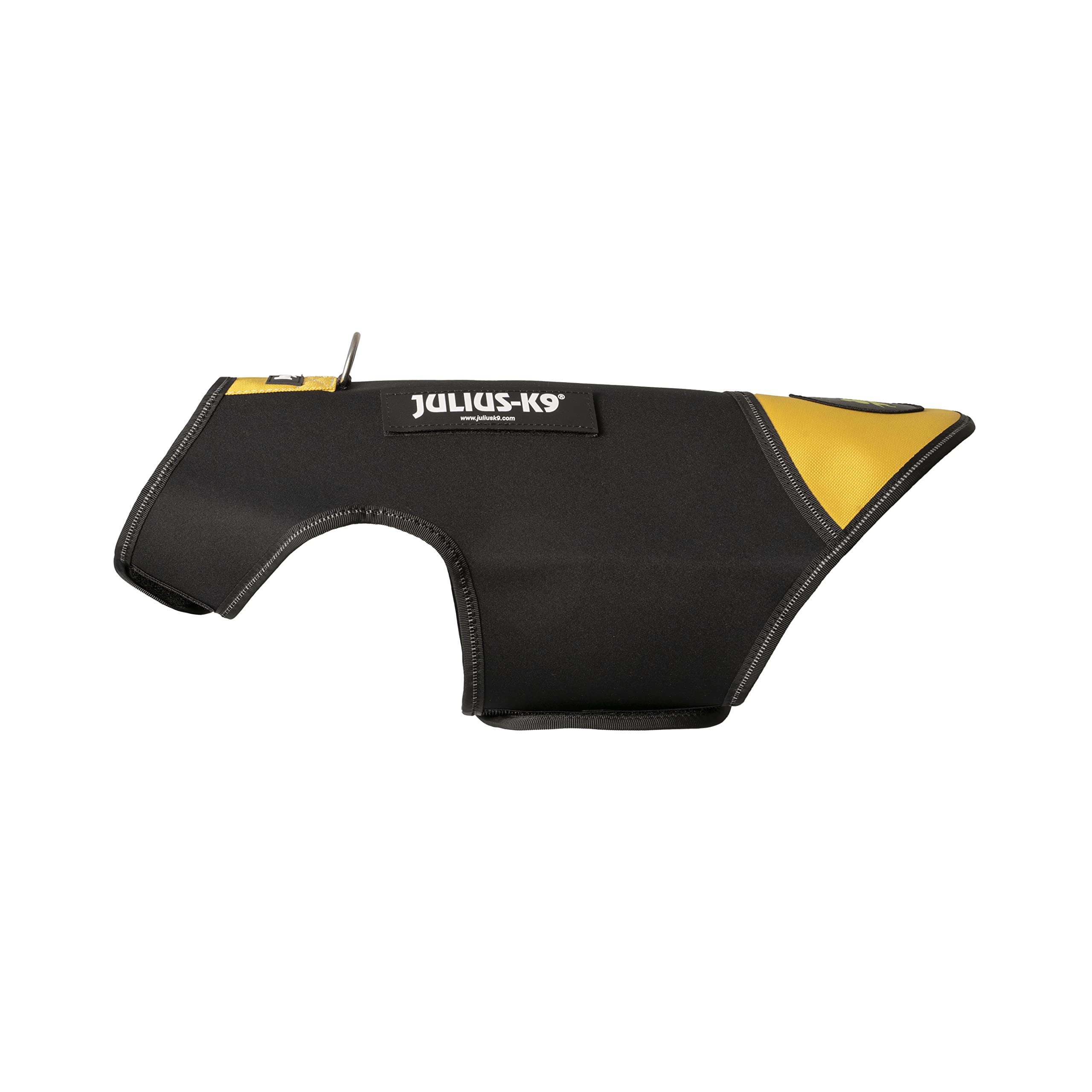IDC Neoprene Dog Jacket, Size: S, Black and Yellow โ image 1