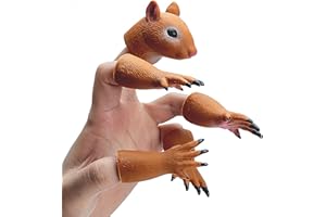 RONIAVL Animal Squirrel Finger Puppet Funny Toys, Puppet Show Theater Props, Sridiculous Weird Gag Gift Soft Odourless
