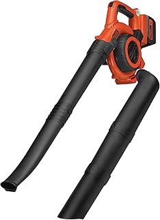 Black+Decker Akku Laubbläser und Sauger GWC3600L20 mit Häcksler und 17,5l Fangsack – Schnelles Umschalten von Laubsauger zu Bläser – Mit Power Select Funktion – Mit 36V Lithium-Ionen-Akku und 2,0 Ah