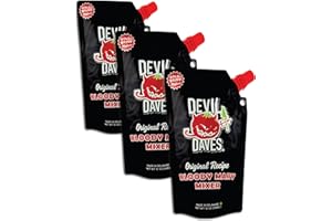 DEVIL DAVES ORIGINAL BLOODY MARY STICKS Devil Daves Bloody Mary Mix | Non-Alcoholic Cocktail Mixer, Bold & Briny Medium Heat, 12 oz Reclosable Travel Pouch (Pack of 3)