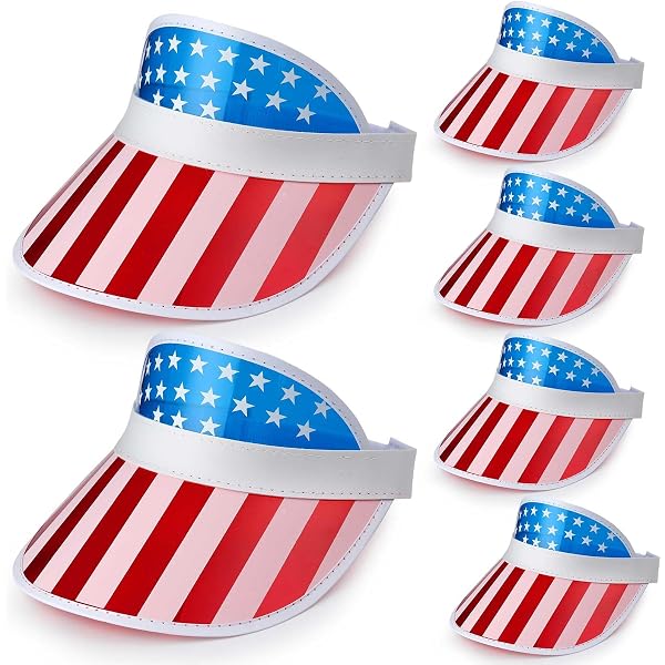 Casquette Visière Drapeau Américain - Style 4th Of July, Unisexe Plastique Transparent