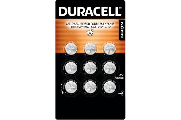 Duracell 2032 Lithium Battery, 9 Count, AirTag® & Key Fob, CR2032 3V Cell