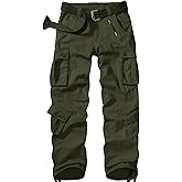 Men's BDU Casual Military Pants, Tactical Wild Army Combat ACU Rip Stop Camo Cargo Work Pants Trousers with 8 Pockets