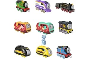 Thomas & Friends Diecast Toy Trains Sodor Cup Racers Set of 9 Push-Along Engines for Preschool Pretend Play Kids Ages 3+ Years