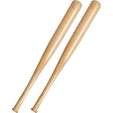 Wettarn 2 Pcs Mini Wooden Baseball Bats 18 Inch Unfinished for DIY | Natural Wood Crafts Painting Projects, Unfinished Surface Ready to Decorate, Baseball Party Favors, Sports Theme Decorations