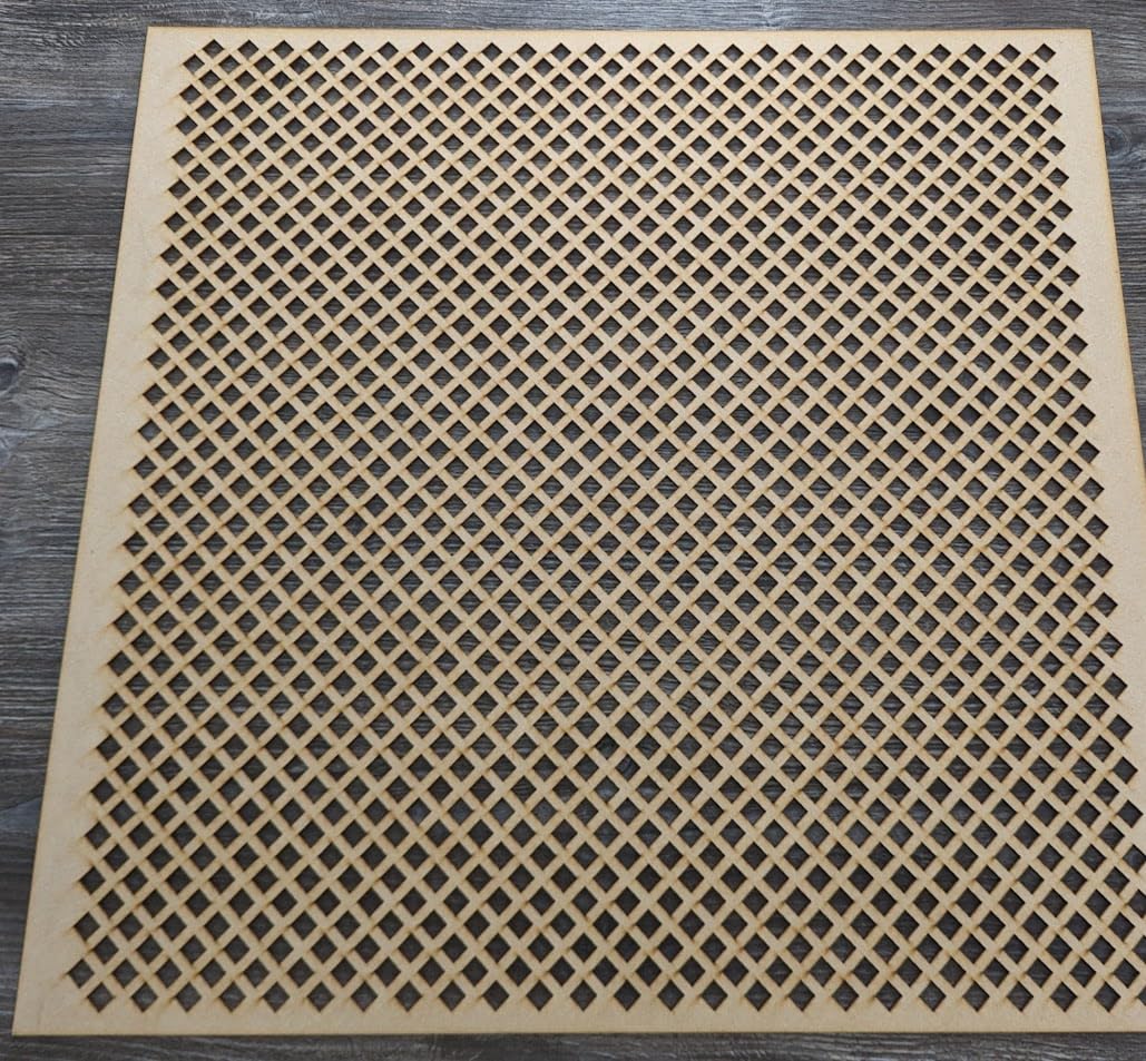 Radiator Cabinet Wall Decorative Screening-Grille- Perforated 3mm Thick Diamond MDF Panel (Size 620mm x600mm) D5 Pattern