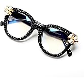ICARA Oversized Christmas Bling Rhinestone Reading Glasses for Women Christmas Party Ladies Readers