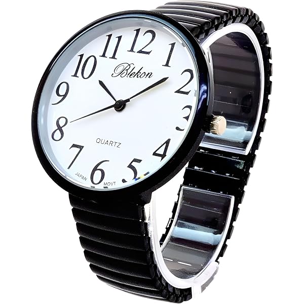 Amazon.com: Black Super Large Face Flat Stretch Band Easy to  display picture 1