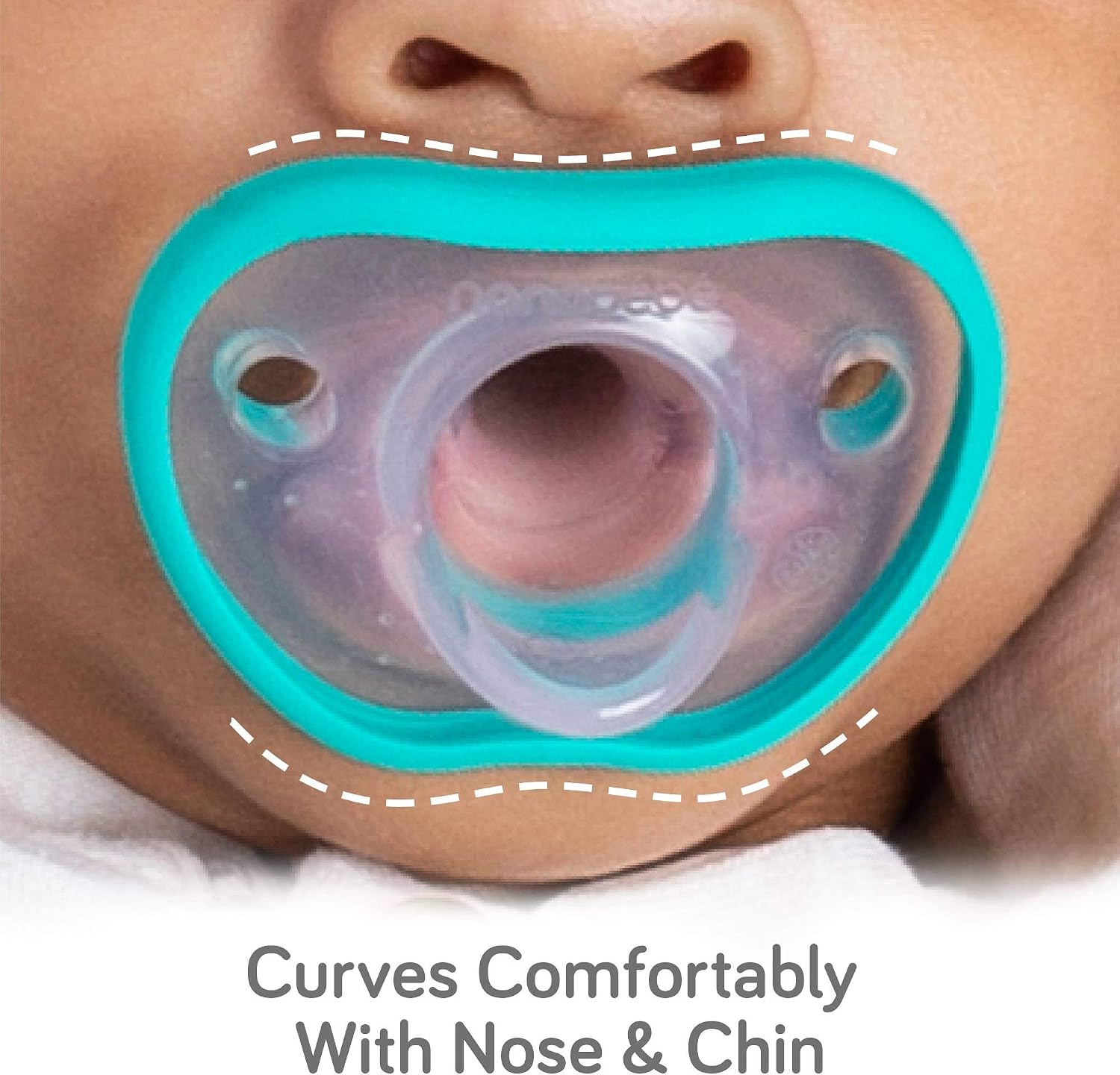 Nanobebe Baby Soothers 0-3 Months, Orthodontic, Curved to Fit Facial Contours - Image 3