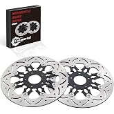 Coimoviol 11.8" Floating Front Brake Rotor 2Pack Disc Fit Harley Davidson | Touring Road King 2008-2020, Dyna Fat Bob 2008-2017, Trike 2009-2021, Update 420 Stainless Steel Motorcycle Rotor