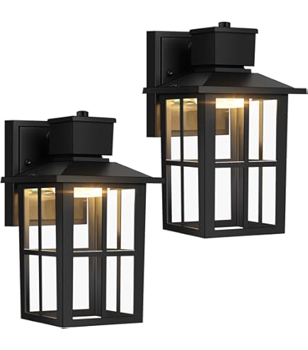 Hampton Bay Black Outdoor LED Wall Lantern with Frosted Glass  