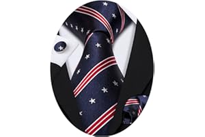 Barry.Wang Fun Animal Ties for Men Designer Handkerchief Cufflink WOVEN Casual Necktie Set Festival