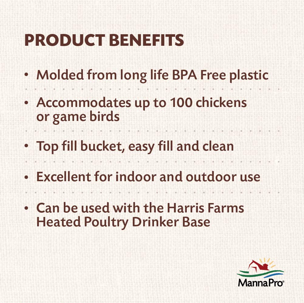 Harris Farms Poultry Drinker, 6.25 Gallon